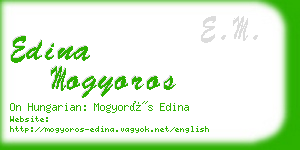 edina mogyoros business card